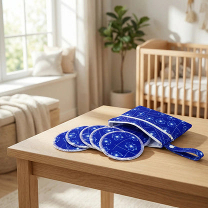 coussinets d'allaitement doux et pratique Bambouni Bleu