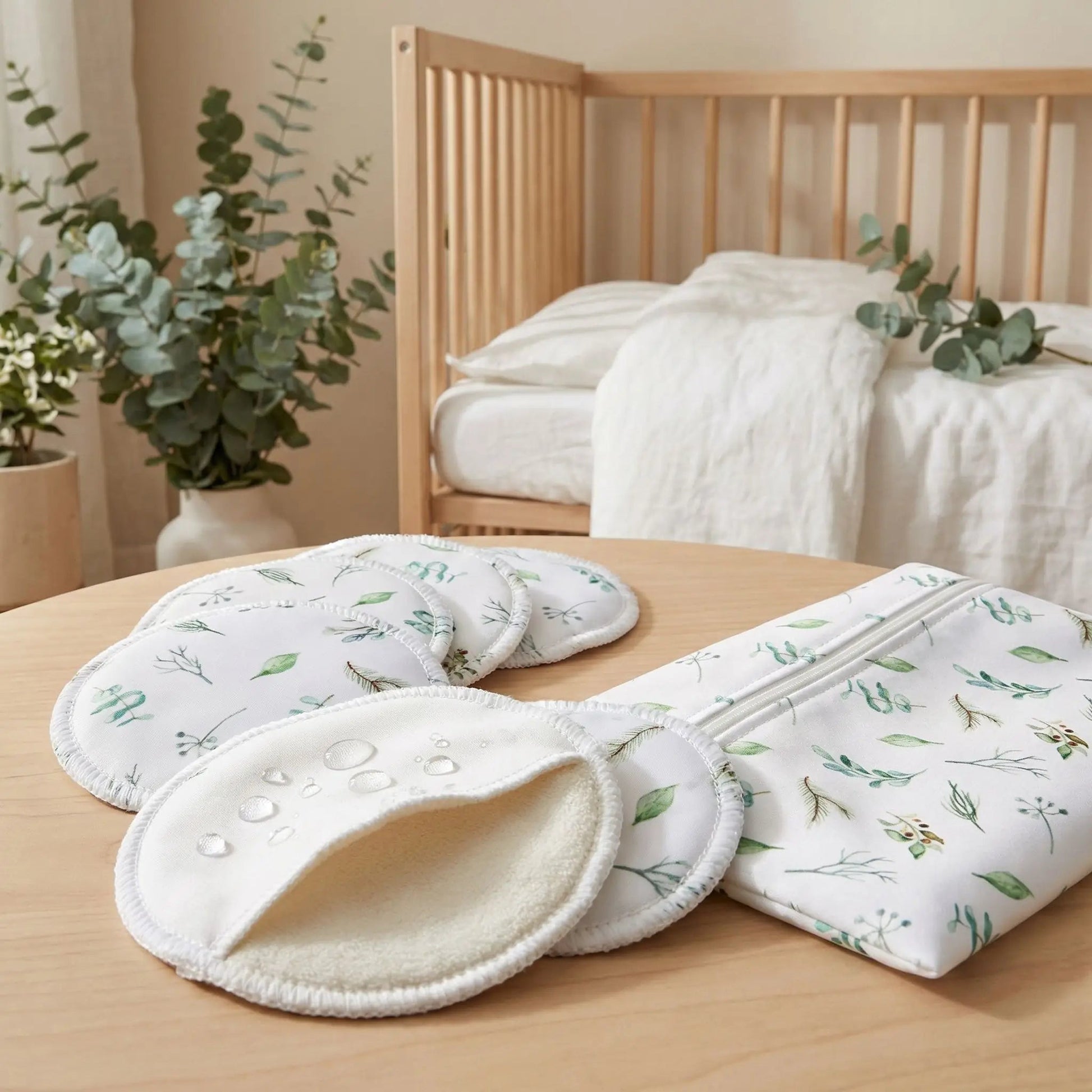 coussinets d'allaitement ultra-absorbants et doux Bambouni Blanc