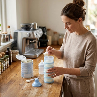 Distributeur-lait-en-poudre-5-compartiment-main-maman-mesurant-lait-cuisine