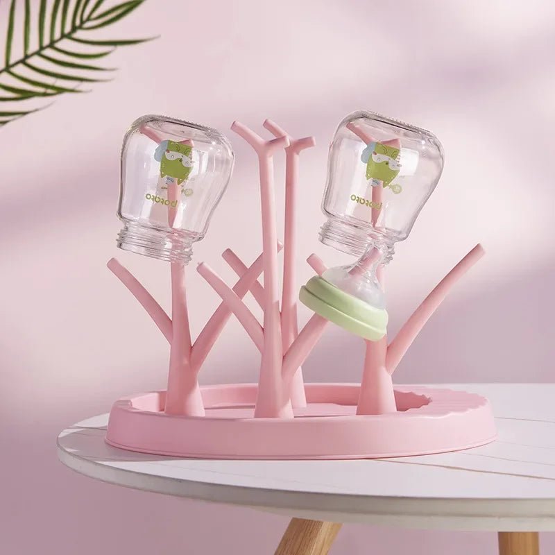 Egouttoir-biberon-rose-ergonomique-vue-générale