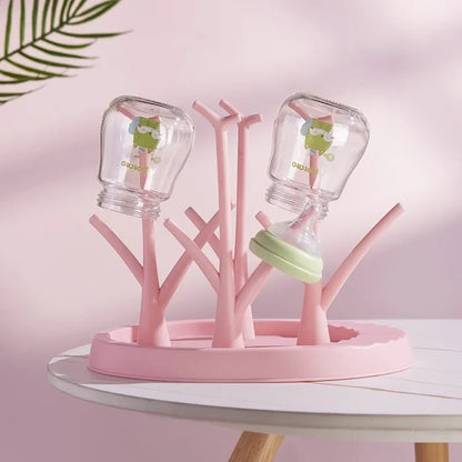 Egouttoir-biberon-rose-ergonomique-vue-générale