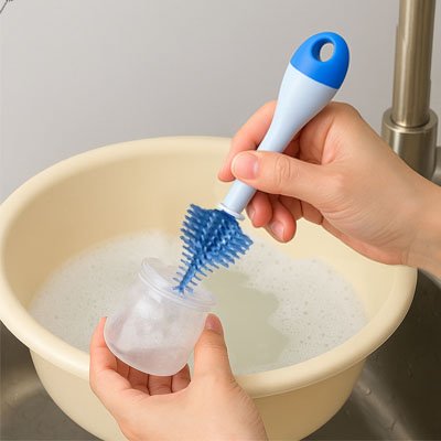 Goupillon pour bouteille sans BPA séchage rapide nettoyant biberon 