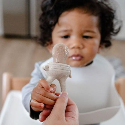Grignoteuse bebe silicone set de 3 rempli de fruit main bébé