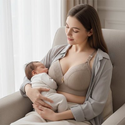 soutien  gorge  allaitement  coton  respirant  confort  discret  rouge  vif