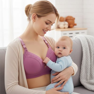 soutien  gorge  allaitement  doux  et  pratique  confort  discret  rouge  vif
