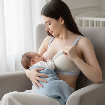 soutien gorge allaitement maintien optimal double ouverture beige clair