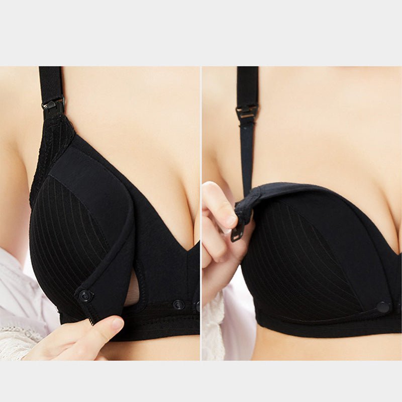 soutien  gorge  allaitement  noir  maintien  optimal  et  pratique  rayures  noires