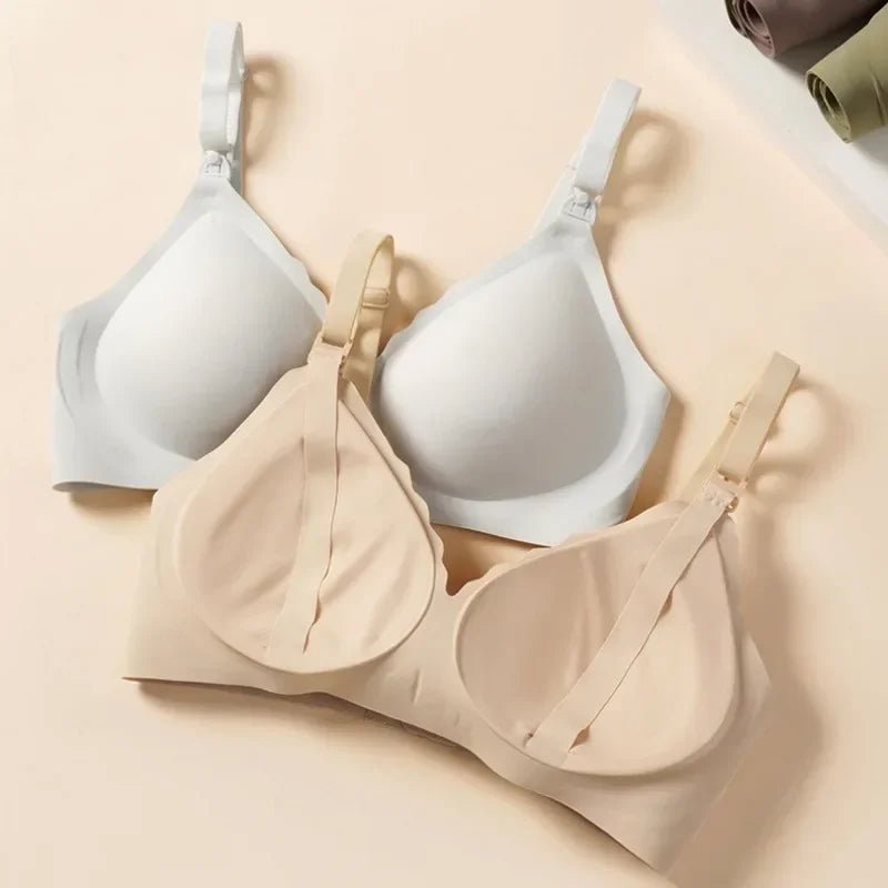 soutien  gorge  d'allaitement  tissu  respirant  sans  couture  et  confortable  gris  violet