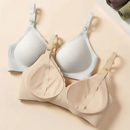 soutien  gorge  d'allaitement  tissu  respirant  sans  couture  et  confortable  gris  violet