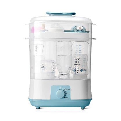 Stérilisateur biberon triple mode électrique bleu ciel