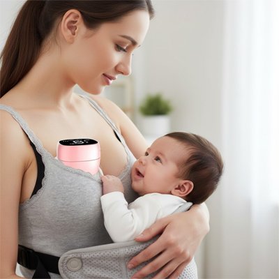  tire-lait-ergonomique-mono-portable-et-rechargeable-rose-saumon