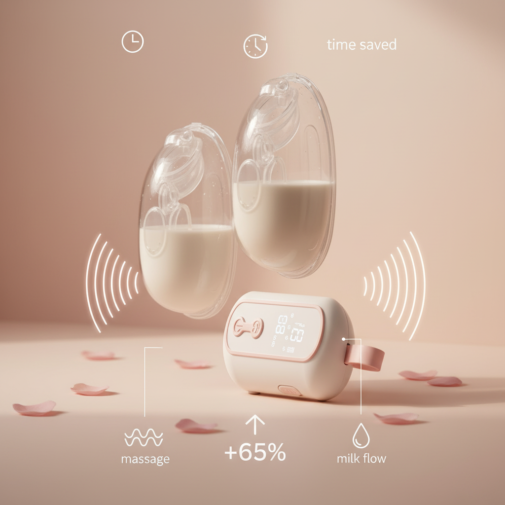 tire-lait-nomade-compact-massage-vibratoire-mains-libres-bilatéral-rose