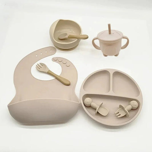 VAISSELLE BEBE Alimentation Sécurisée TablewareBabySet Beige 