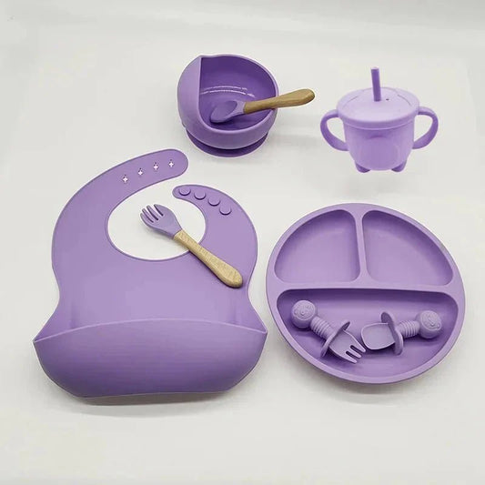 VAISSELLE BEBE  Kit Alimentation Complet TablewareBabySet Violet 