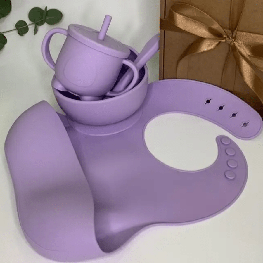 VAISSELLE BEBE  Rangement Facile TablewareBabySet Violet