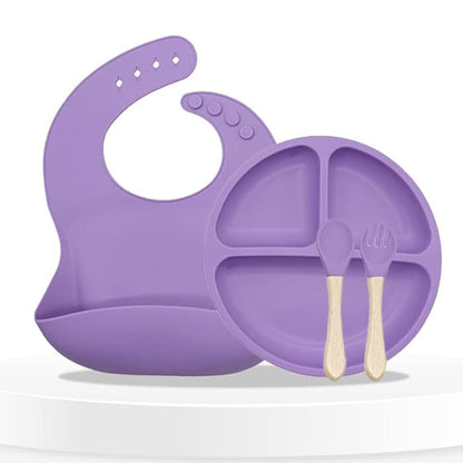 VAISSELLE BEBE  Sûre et Compact TablewareBabySet Violet
