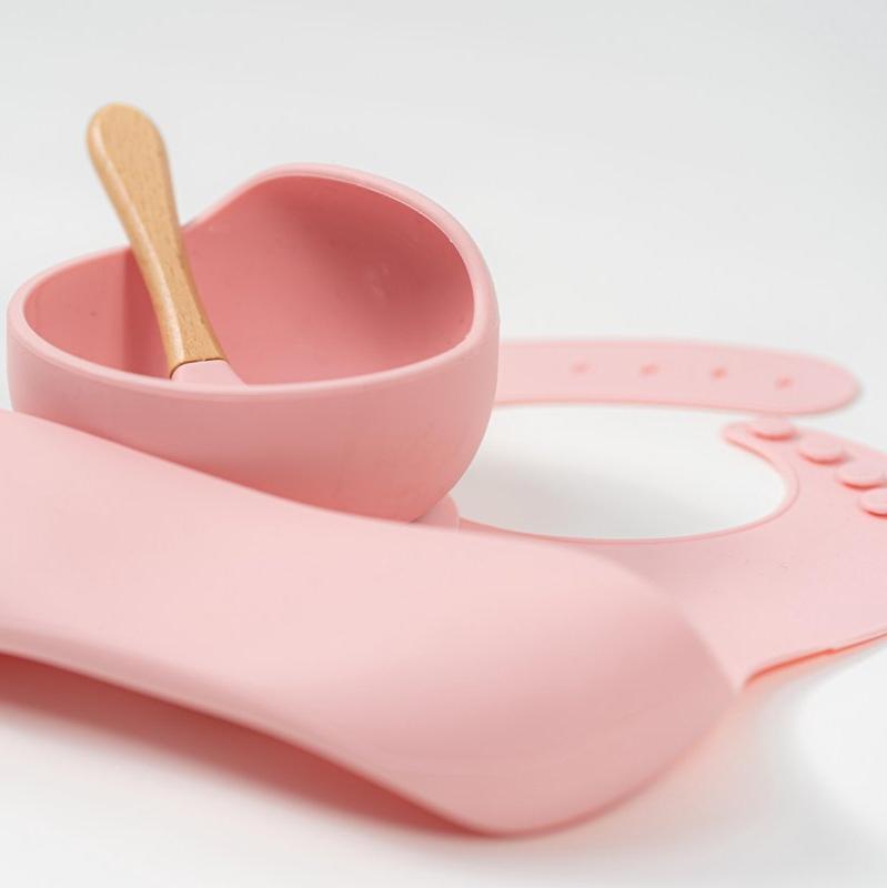 VAISSELLE BEBE  Texture Douce et Agréable TablewareBabySet  Rose 